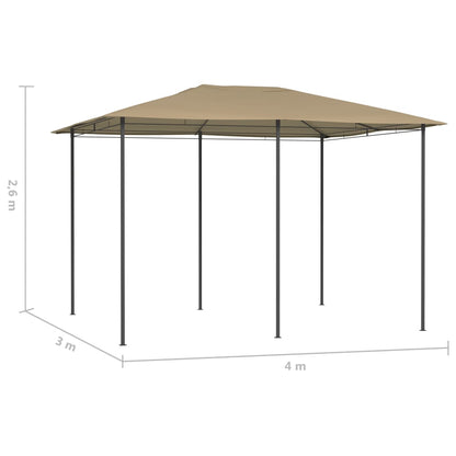Gazebo 3x4x2,6 m Grigio Talpa 160 g/mÂ²