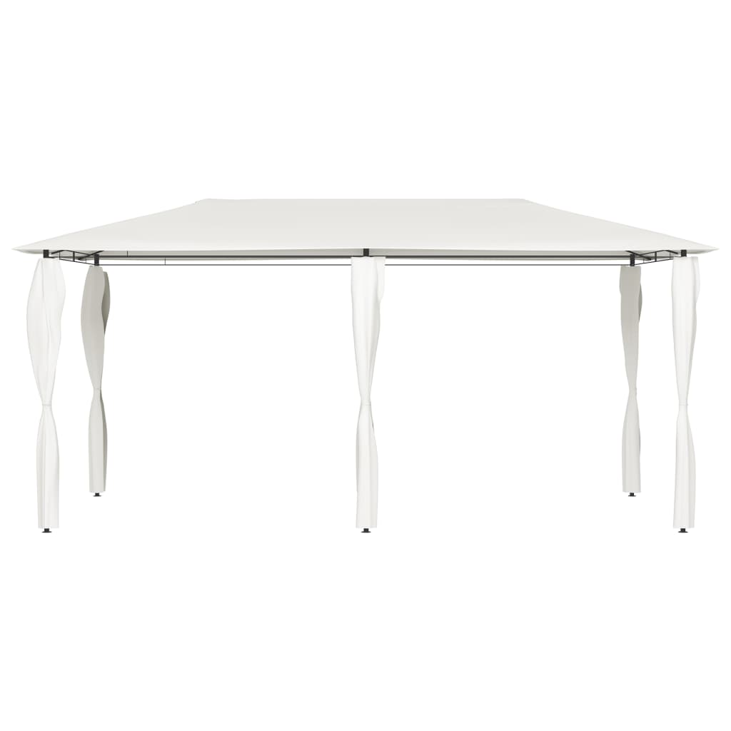 Gazebo con Montanti Rivestiti 2,98x5,3x2,59 m Crema 160 g/mÂ²