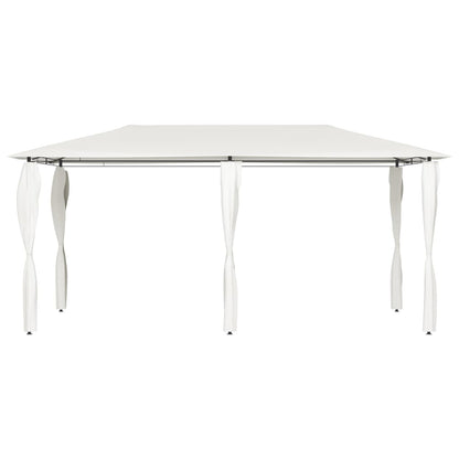 Gazebo con Montanti Rivestiti 2,98x5,3x2,59 m Crema 160 g/mÂ²