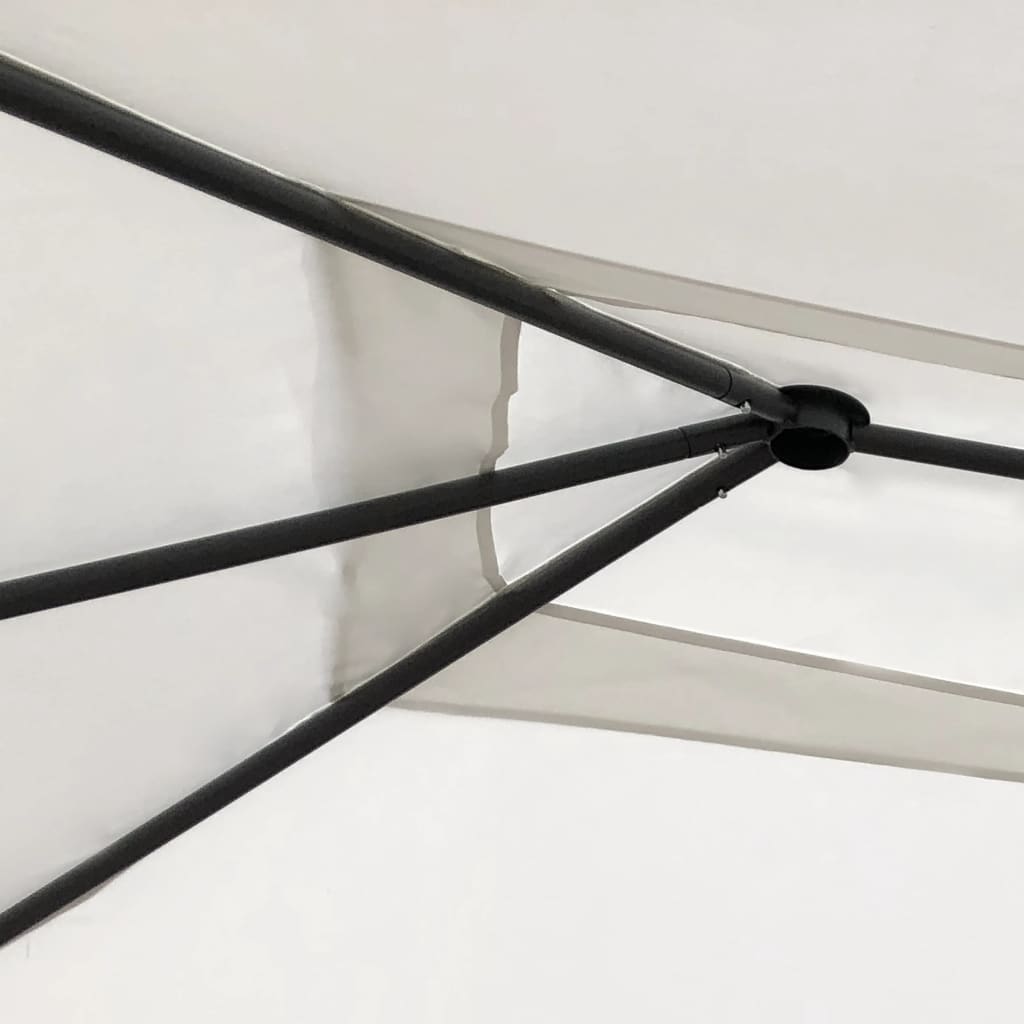 Gazebo con Montanti Rivestiti 2,98x5,3x2,59 m Crema 160 g/mÂ²