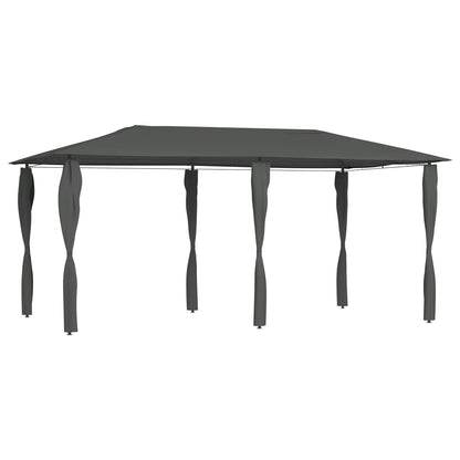 Gazebo con Montanti Rivestiti 2,98x5,3x2,59m Antracite 160 g/mÂ²