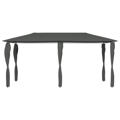 Gazebo con Montanti Rivestiti 2,98x5,3x2,59m Antracite 160 g/mÂ²