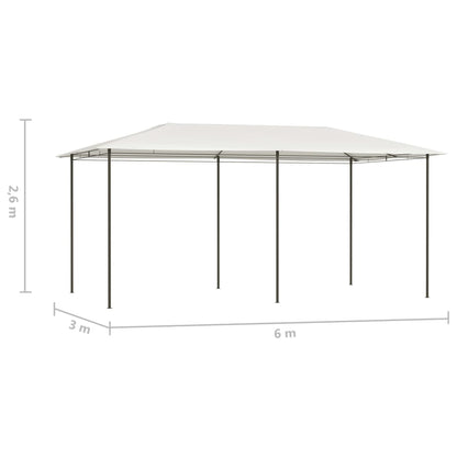 Gazebo 2,98x5,3x2,59 m Crema 160 g/m²