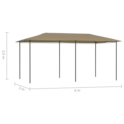 Gazebo 2,98x5,3x2,59 m Grigio Talpa 160 g/m²