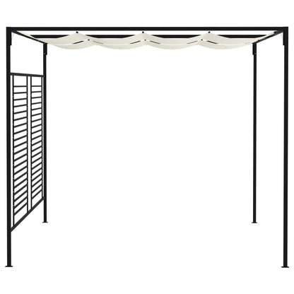 Gazebo con Tetto Retrattile 3x4x2,3 m Crema 180 g/mÂ²