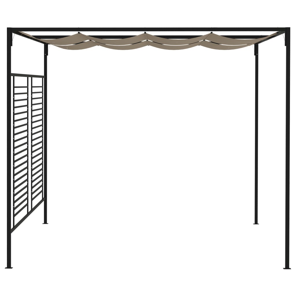 Gazebo con Tetto Retrattile 3x4x2,3 m Grigio Talpa 180 g/mÂ²