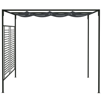 Gazebo con Tetto Retrattile 4x3x2,3 m Antracite 180 g/mÂ²
