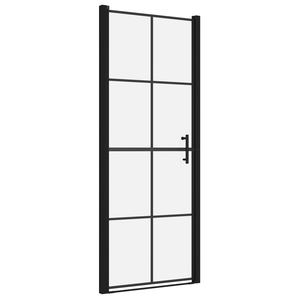 Porte per Doccia in Vetro Temperato 81x195 cm Nere