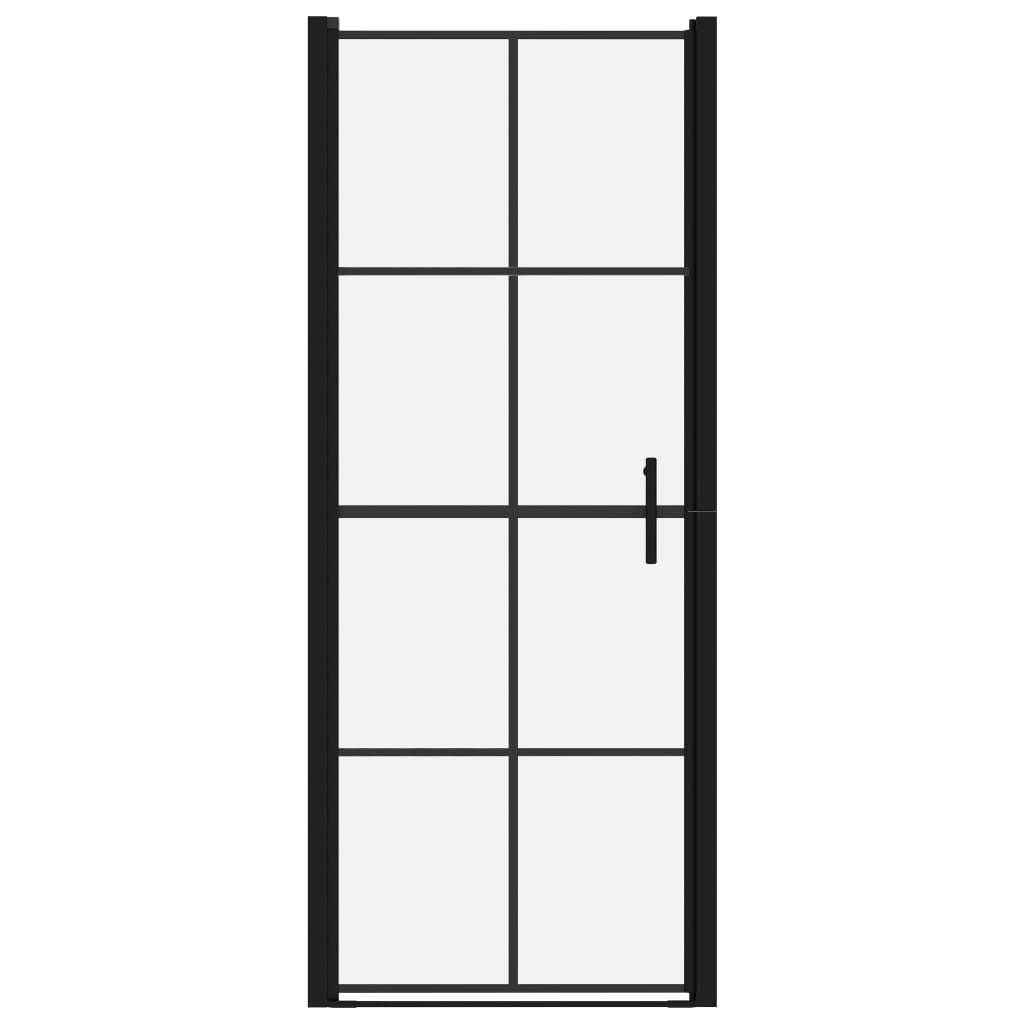 Porte per Doccia in Vetro Temperato 81x195 cm Nere