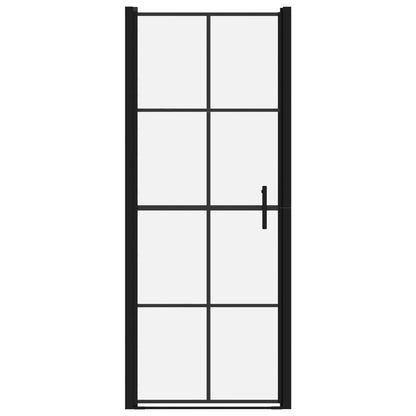 Porte per Doccia in Vetro Temperato 81x195 cm Nere