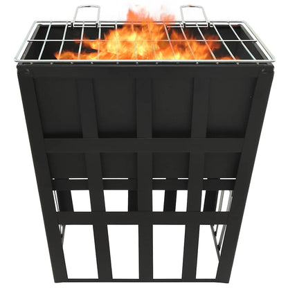 Braciere e Barbecue 2 in 1 34x34x48 cm in Acciaio