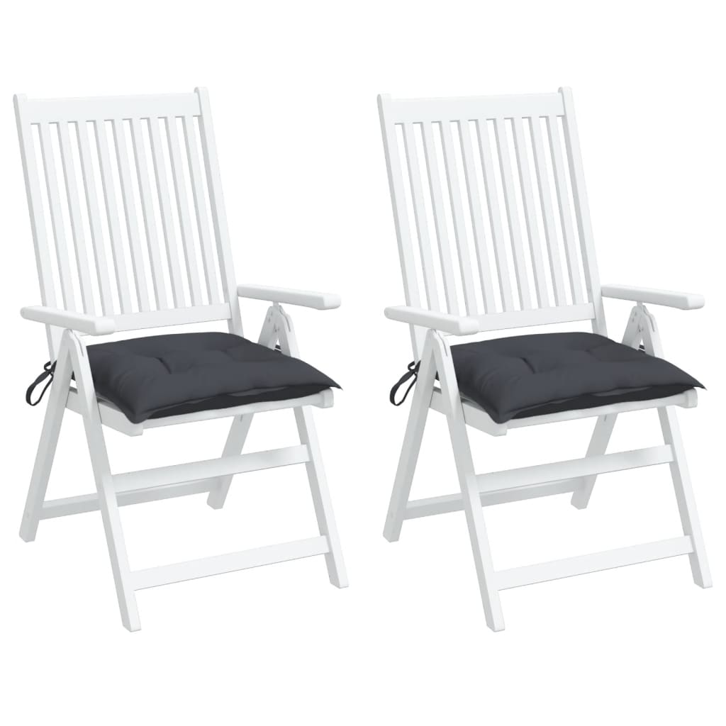 Cuscini per Sedia 2 pz Antracite 40x40x7 cm in Tessuto Oxford