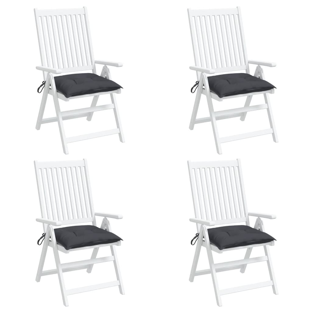 Cuscini per Sedia 4 pz Antracite 40x40x7 cm in Tessuto Oxford