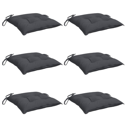 Cuscini per Sedia 6 pz Antracite 40x40x7 cm in Tessuto Oxford