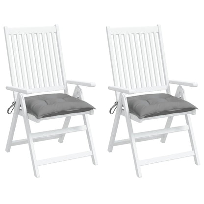 Cuscini per Sedia 2 pz Grigi 40x40x7 cm in Tessuto Oxford