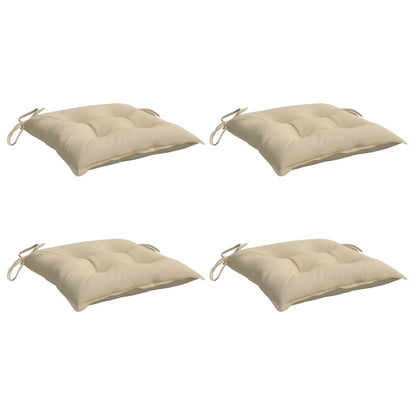 Cuscini per Sedia 4 pz Beige 40x40x7 cm in Tessuto Oxford