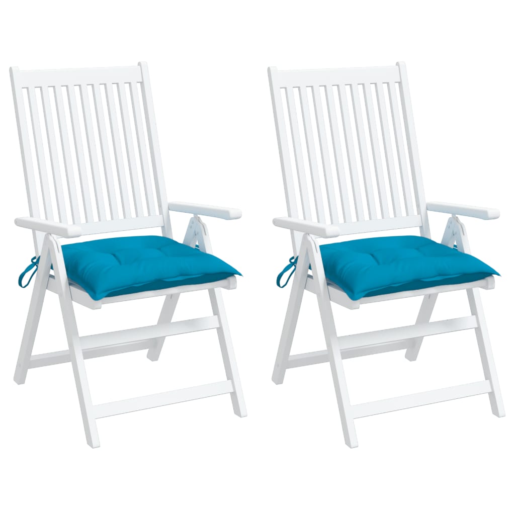 Cuscini per Sedia 2 pz Azzurro 40x40x7 cm in Tessuto Oxford