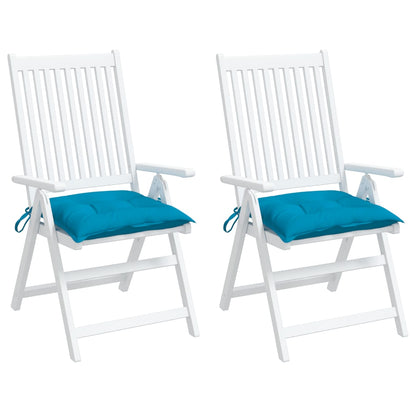 Cuscini per Sedia 2 pz Azzurro 40x40x7 cm in Tessuto Oxford