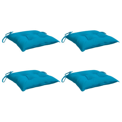 Cuscini per Sedia 4pz Azzurro 40x40x7 cm in Tessuto Oxford