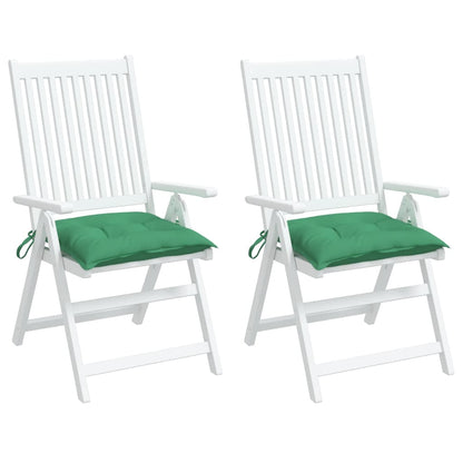 Cuscini per Sedia 2 pz Verdi 40x40x7 cm in Tessuto Oxford