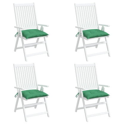 Cuscini per Sedia 4 pz 40x40x7 cm in Tessuto Oxford Verde