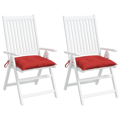 Cuscini per Sedia 2 pz Rossi 40x40x7 cm in Tessuto Oxford