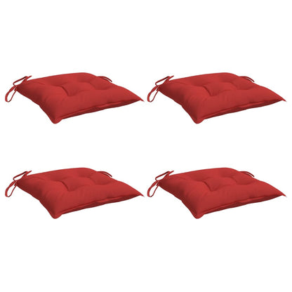 Cuscini per Sedia 4 pz 40x40x7 cm in Tessuto Oxford Rosso
