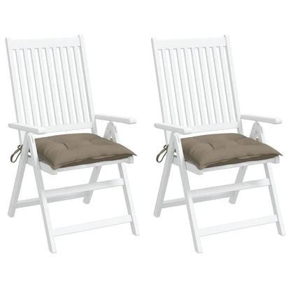 Cuscini per Sedia 2 pz Tortora 40x40x7 cm in Tessuto Oxford