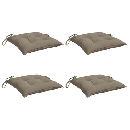 Cuscini per Sedia 4 pz Tortora 40x40x7 cm in Tessuto Oxford