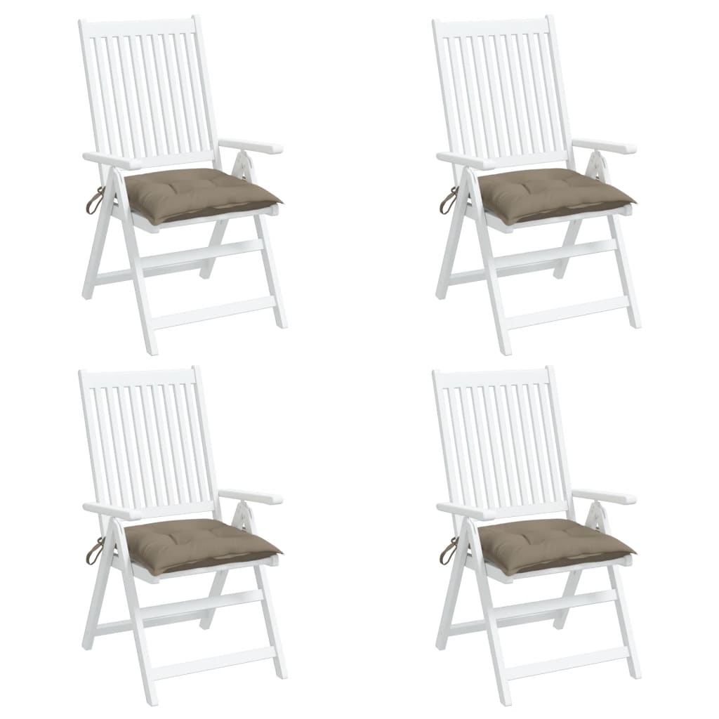 Cuscini per Sedia 4 pz Tortora 40x40x7 cm in Tessuto Oxford