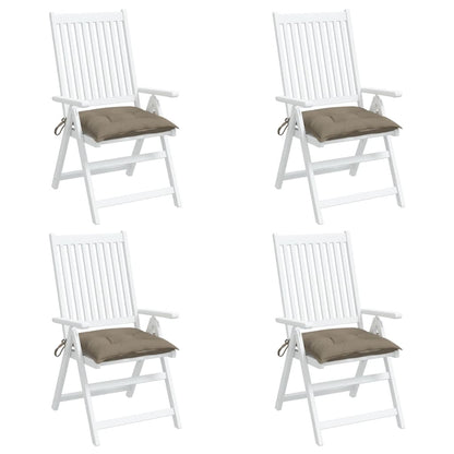 Cuscini per Sedia 4 pz Tortora 40x40x7 cm in Tessuto Oxford