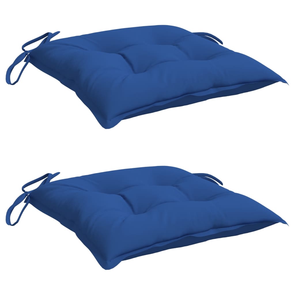 Cuscini per Sedia 2 pz Blu 40x40x7 cm in Tessuto Oxford