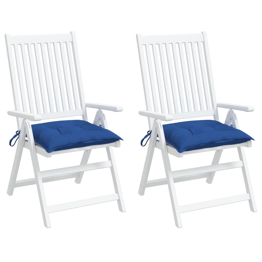Cuscini per Sedia 2 pz Blu 40x40x7 cm in Tessuto Oxford