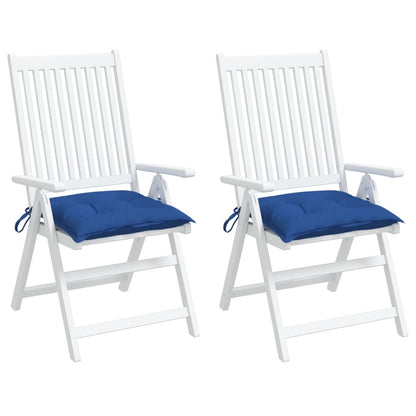 Cuscini per Sedia 2 pz Blu 40x40x7 cm in Tessuto Oxford