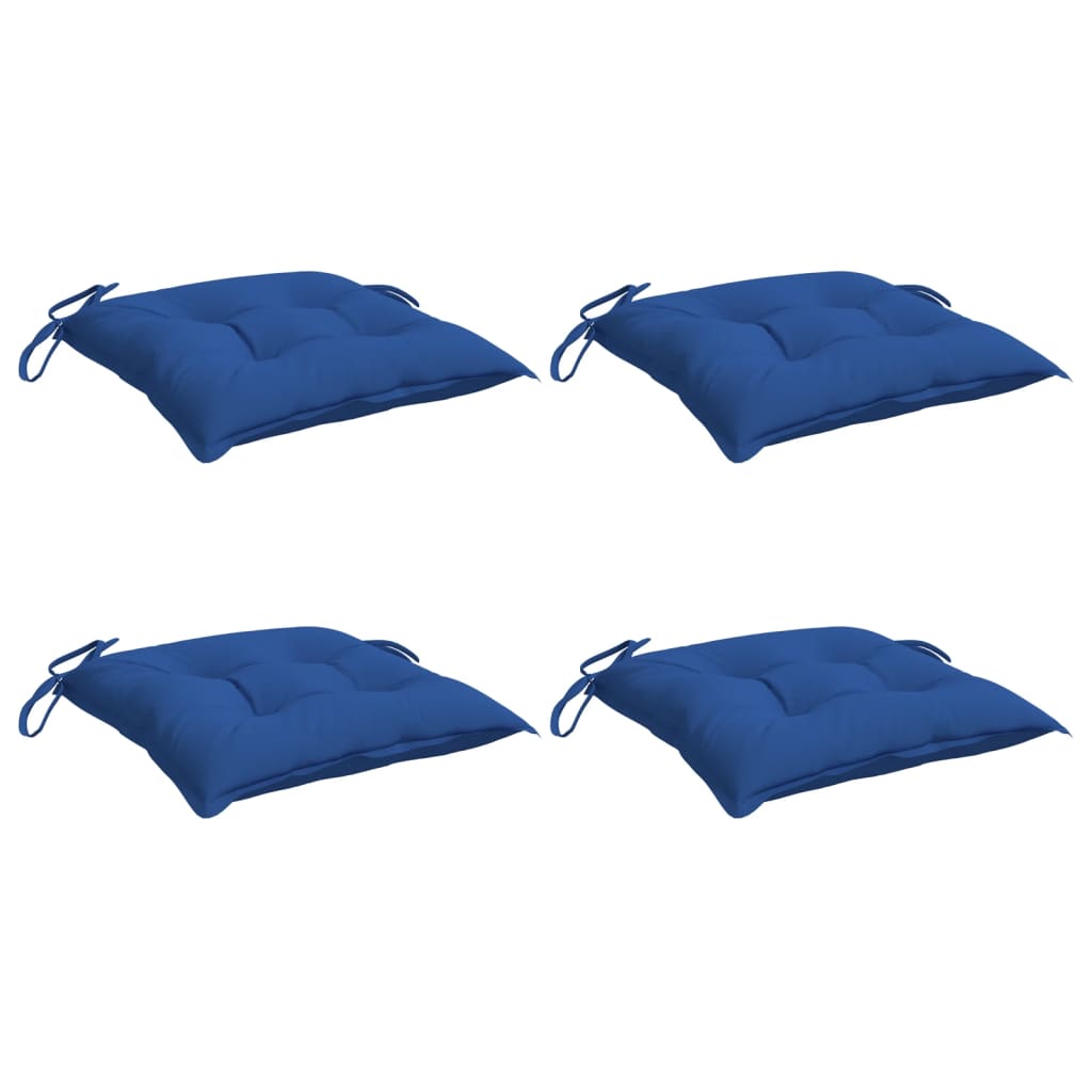 Cuscini per Sedia 4 pz Blu 40x40x7 cm in Tessuto Oxford