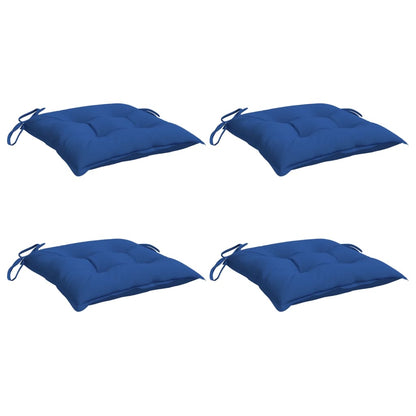 Cuscini per Sedia 4 pz Blu 40x40x7 cm in Tessuto Oxford