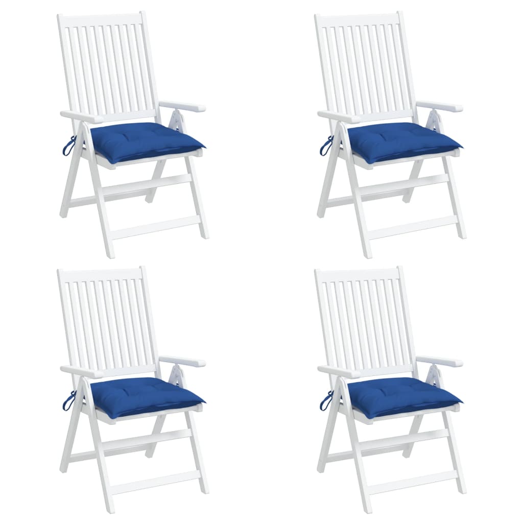 Cuscini per Sedia 4 pz Blu 40x40x7 cm in Tessuto Oxford