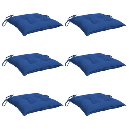 Cuscini per Sedia 6 pz Blu 40x40x7 cm in Tessuto Oxford
