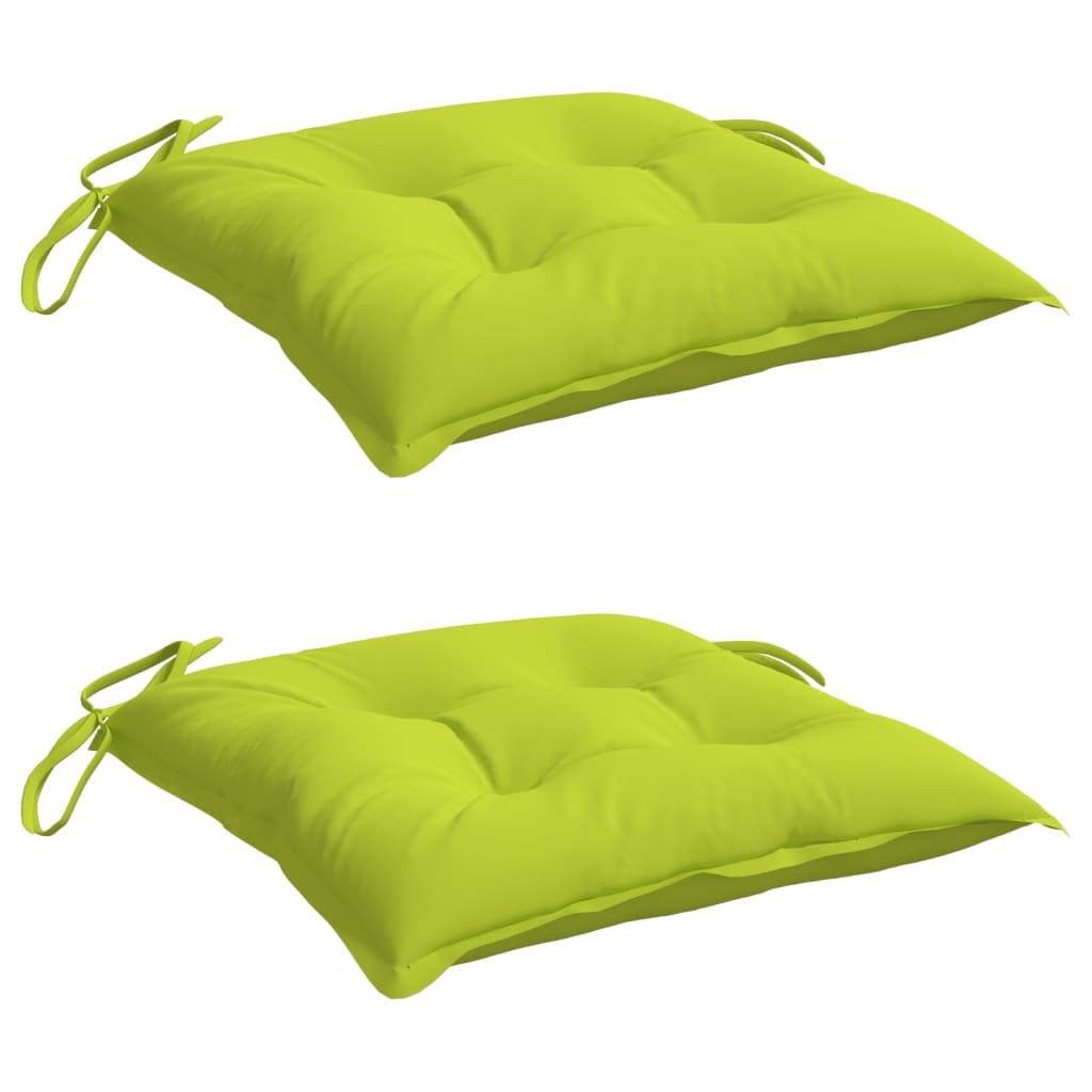 Cuscini per Sedia 2 pz Verde Intenso 40x40x7 cm Tessuto Oxford