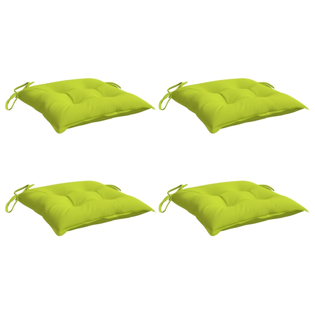 Cuscini per Sedia 4 pz Verde Intenso 40x40x7 cm Tessuto Oxford