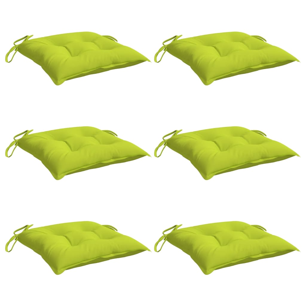 Cuscini per Sedia 6 pz Verde Intenso 40x40x7 cm Tessuto Oxford