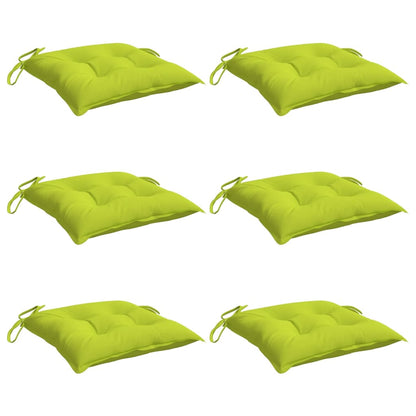 Cuscini per Sedia 6 pz Verde Intenso 40x40x7 cm Tessuto Oxford