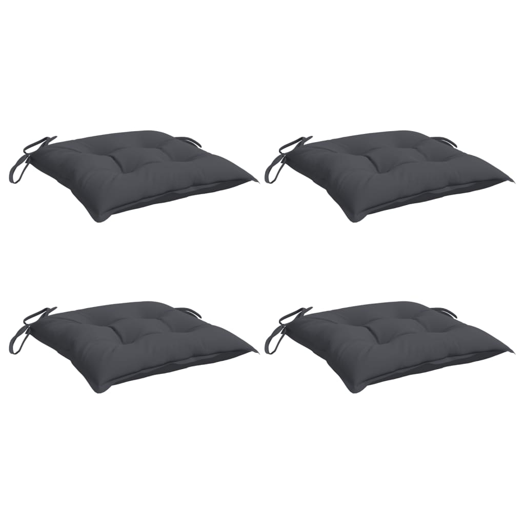 Cuscini per Sedia 4 pz Antracite 50x50x7 cm Tessuto Oxford