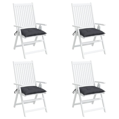 Cuscini per Sedia 4 pz Antracite 50x50x7 cm Tessuto Oxford