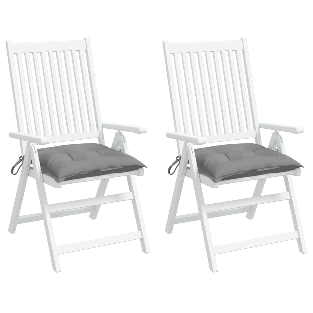 Cuscini per Sedia 2 pz Grigi 50x50x7 cm Tessuto Oxford