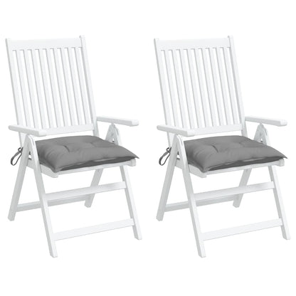 Cuscini per Sedia 2 pz Grigi 50x50x7 cm Tessuto Oxford