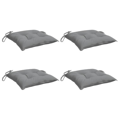 Cuscini per Sedia 4 pz Grigi 50x50x7 cm Tessuto Oxford