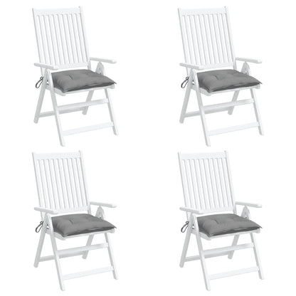 Cuscini per Sedia 4 pz Grigi 50x50x7 cm Tessuto Oxford