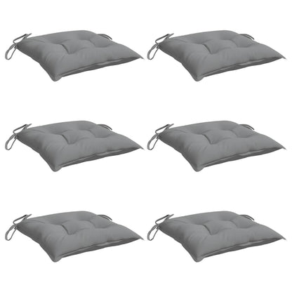 Cuscini per Sedia 6 pz Grigi 50x50x7 cm Tessuto Oxford