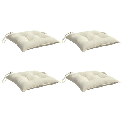 Cuscini per Sedia 4 pz Bianco Crema 50x50x7cm in Tessuto Oxford
